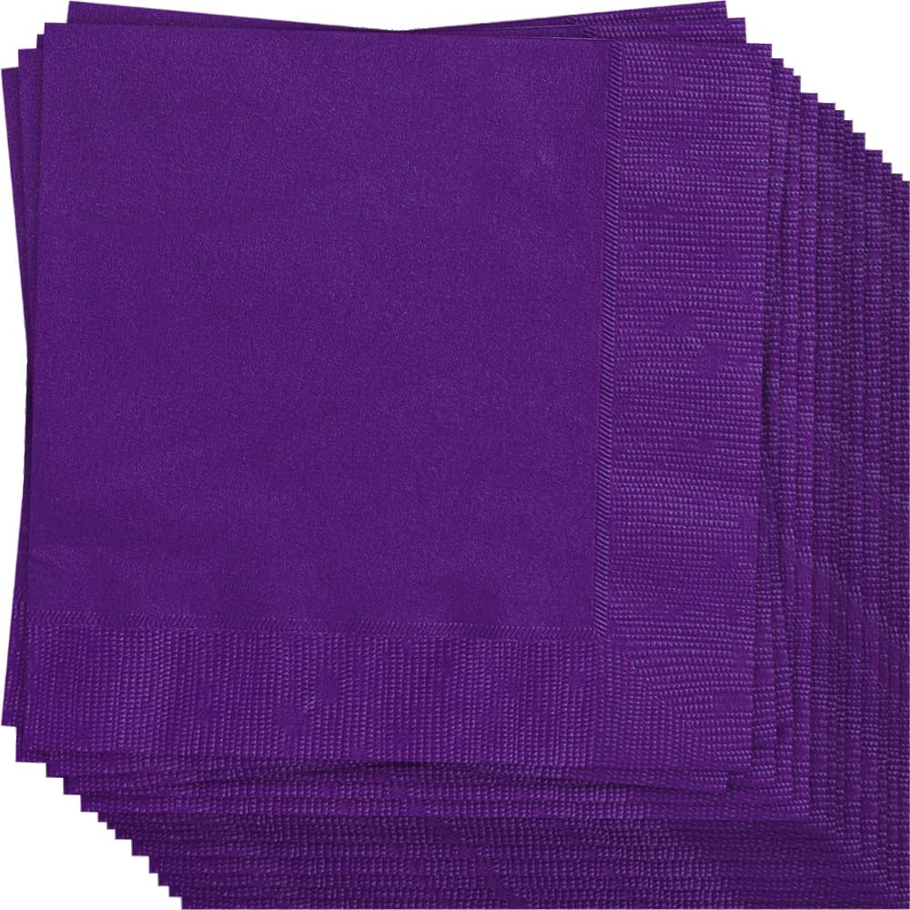 20pcs Beverage Napkins (Deep Purple)