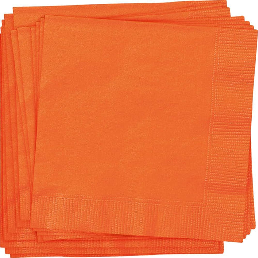 20pcs Beverage Napkins (Pumpkin Orange)