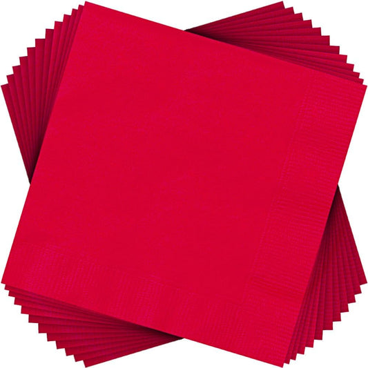 20pcs Beverage Napkins (Ruby Red)