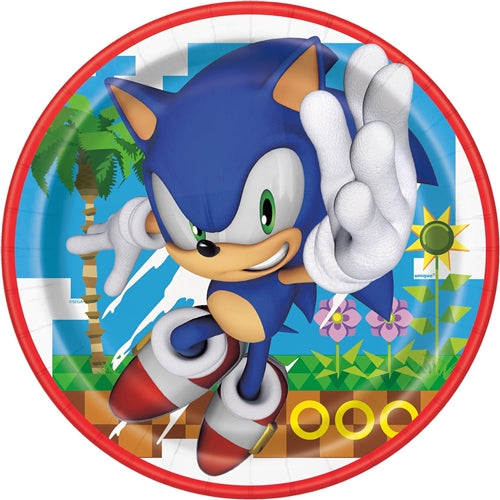 8pcs Sonic The Hedgehog 9" Plates