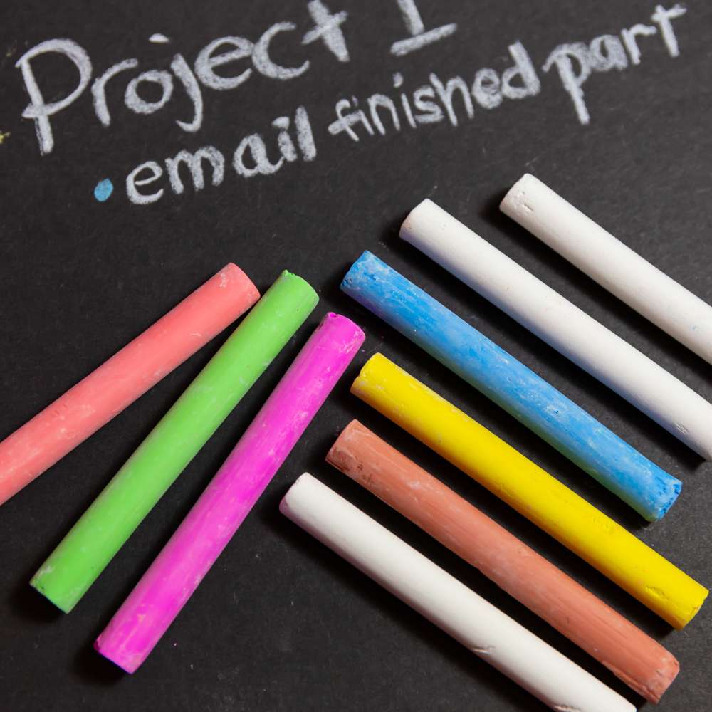 Dustless Assorted Color Chalk (24pcs)