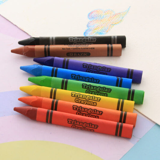 8pcs Triangle Crayons