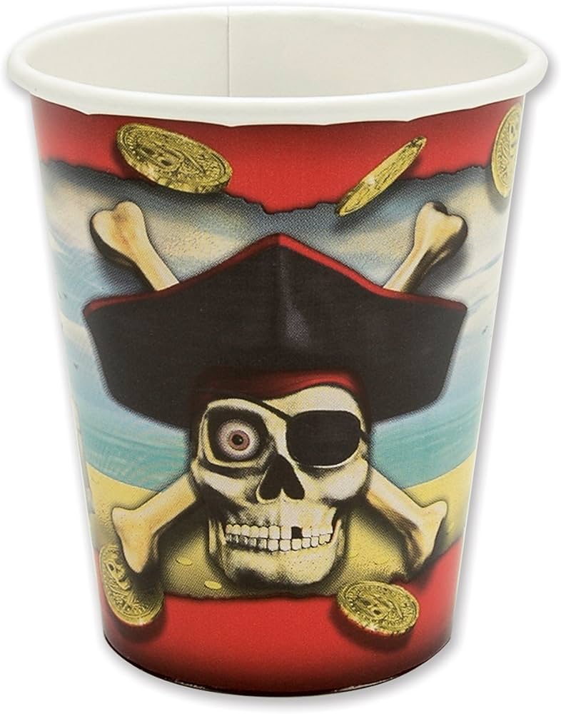 8pcs 9oz Pirate Bounty Cups