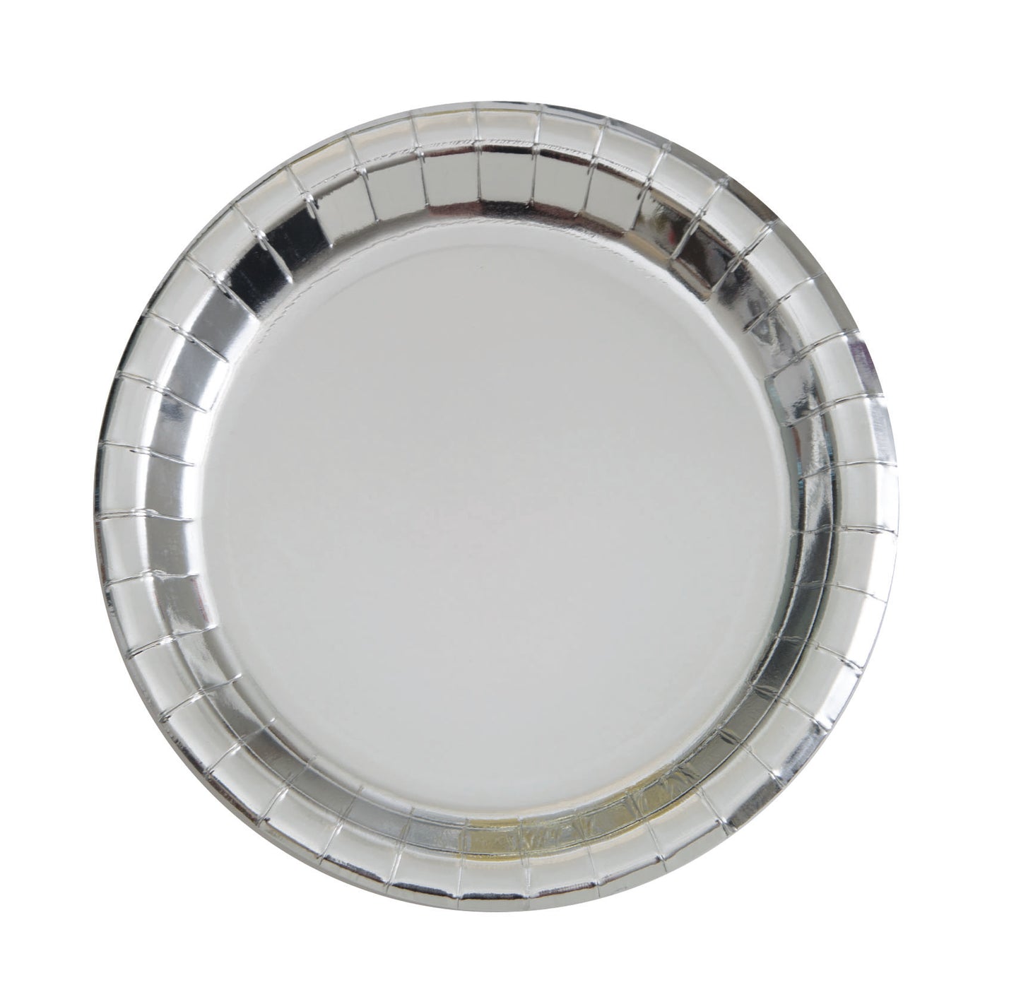 8pcs 7" Paper Plates (Metallic Silver)