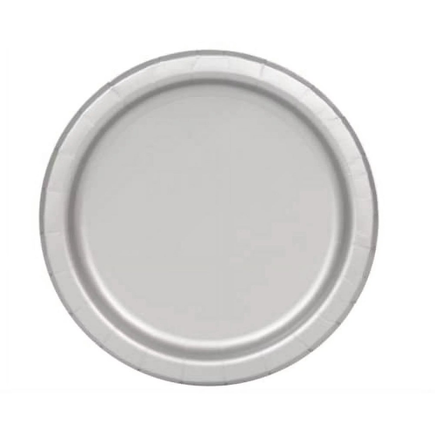 20pcs 7" Paper Plates (Silver)