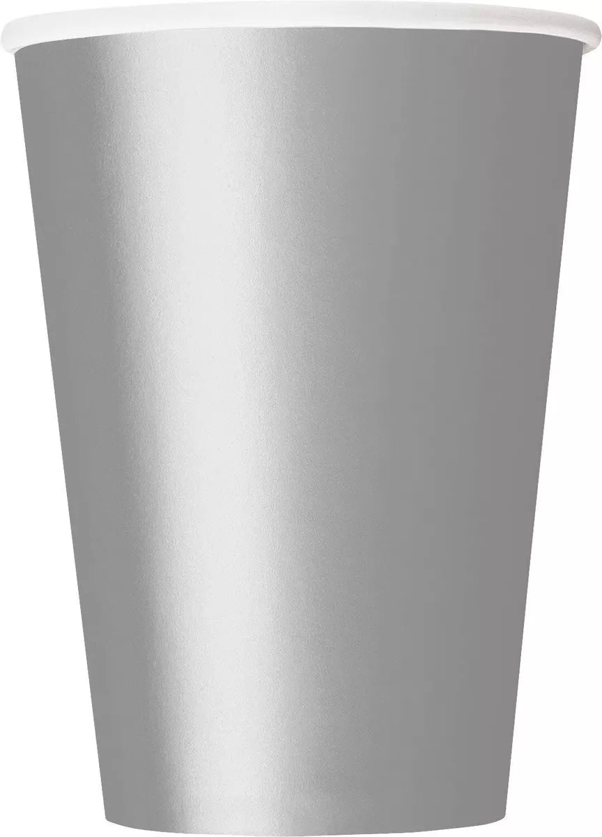 14pcs 9oz Paper Cups (Silver)