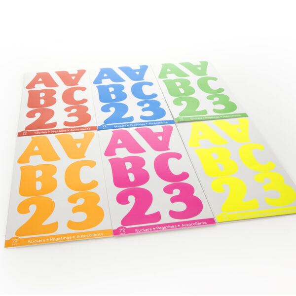 1pc Alphabet & Numbers Labels (72pcs)