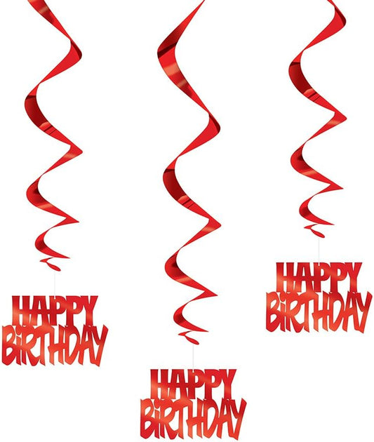 3pc "Happy Birthday" Hanging Decorations