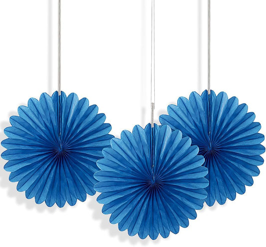 3pcs 6" Mini Fans (Royal Blue)