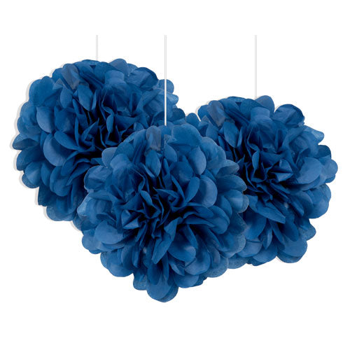 3pcs 9" Mini Puff Balls (Royal Blue)