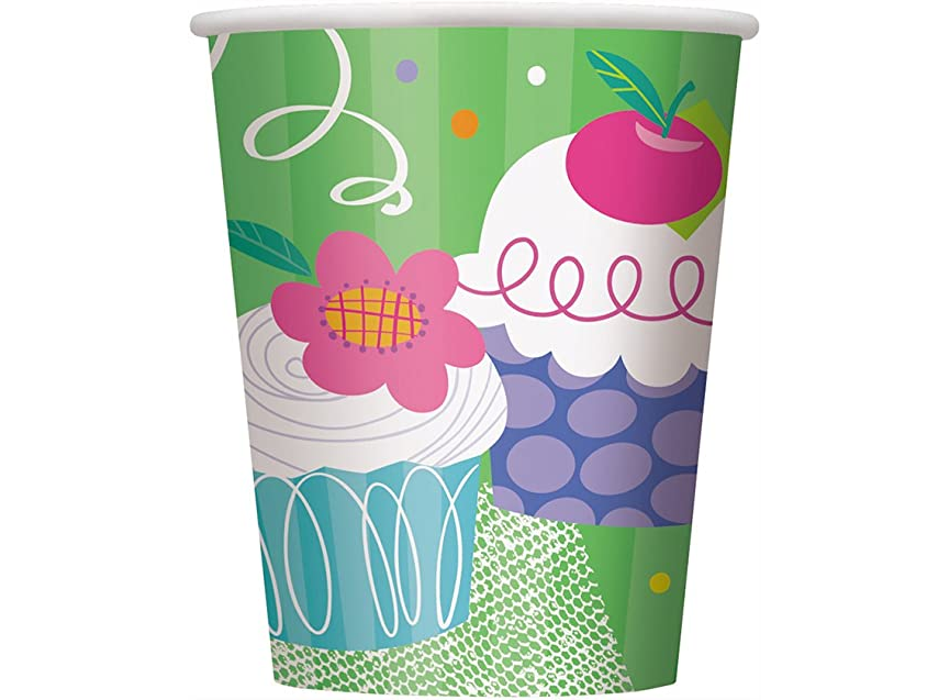 8pcs 9oz Cupcake Party Paper Cups