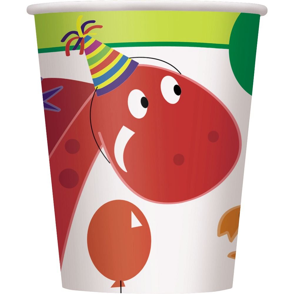 8pcs 9oz Dino Party Paper Cups