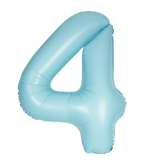 34" #4 Matte Blue Balloon (Helium)