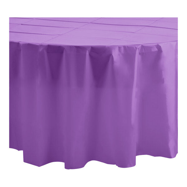 84" Plastic Round Tablecover (Pretty Purple)