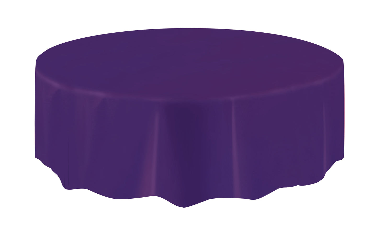 84" Plastic Round Tablecover (Deep Purple)