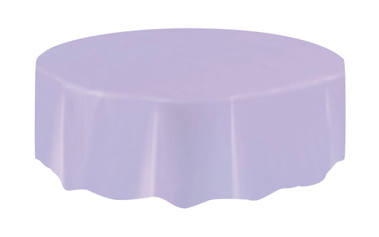 84" Plastic Round Tablecover (Lavender)