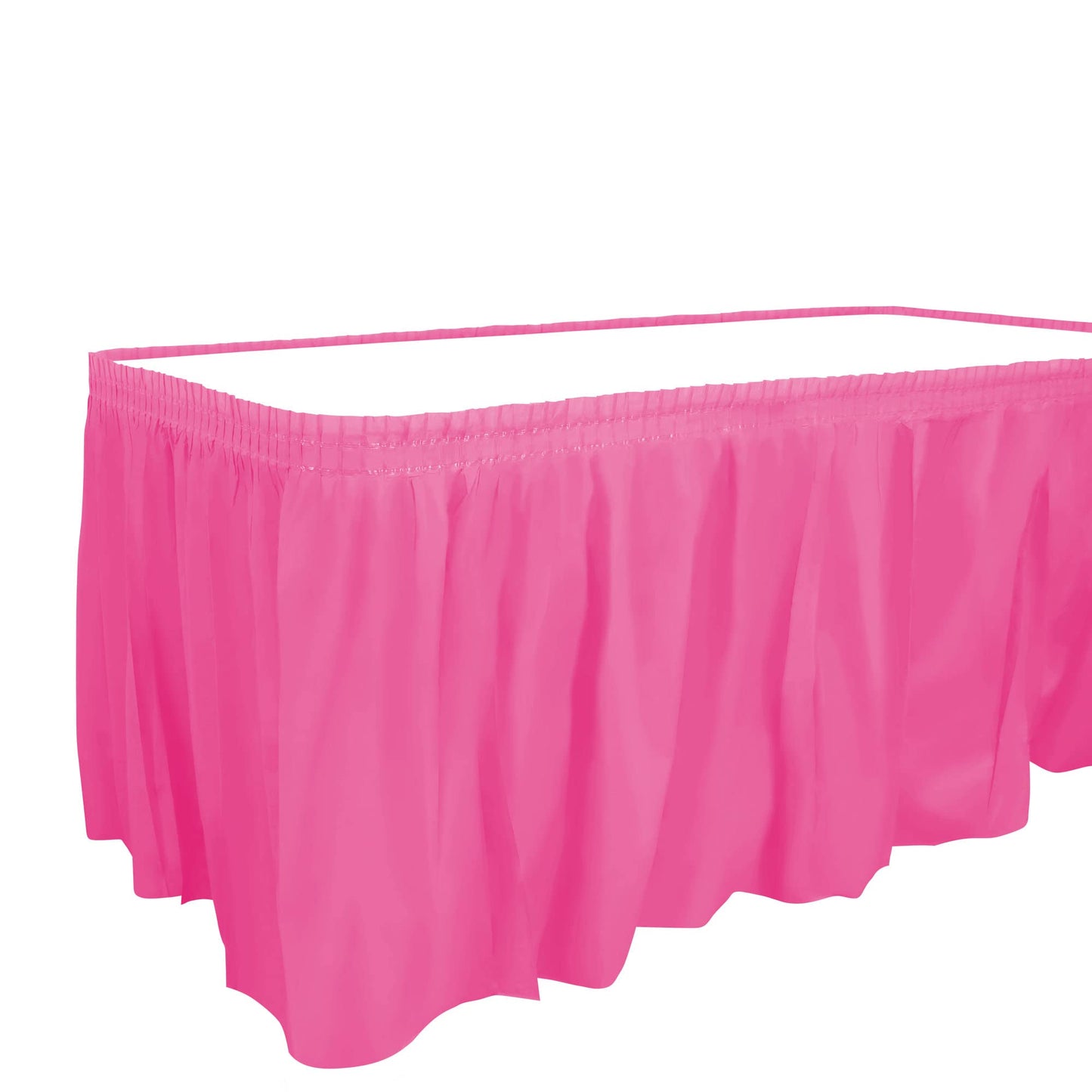 29in x 14ft Plastic Table Skirt (Hot Pink)