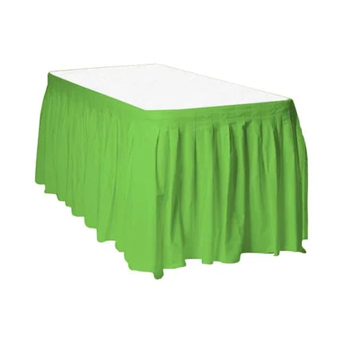 29in x 14ft Plastic Table Skirt (Lime Green)