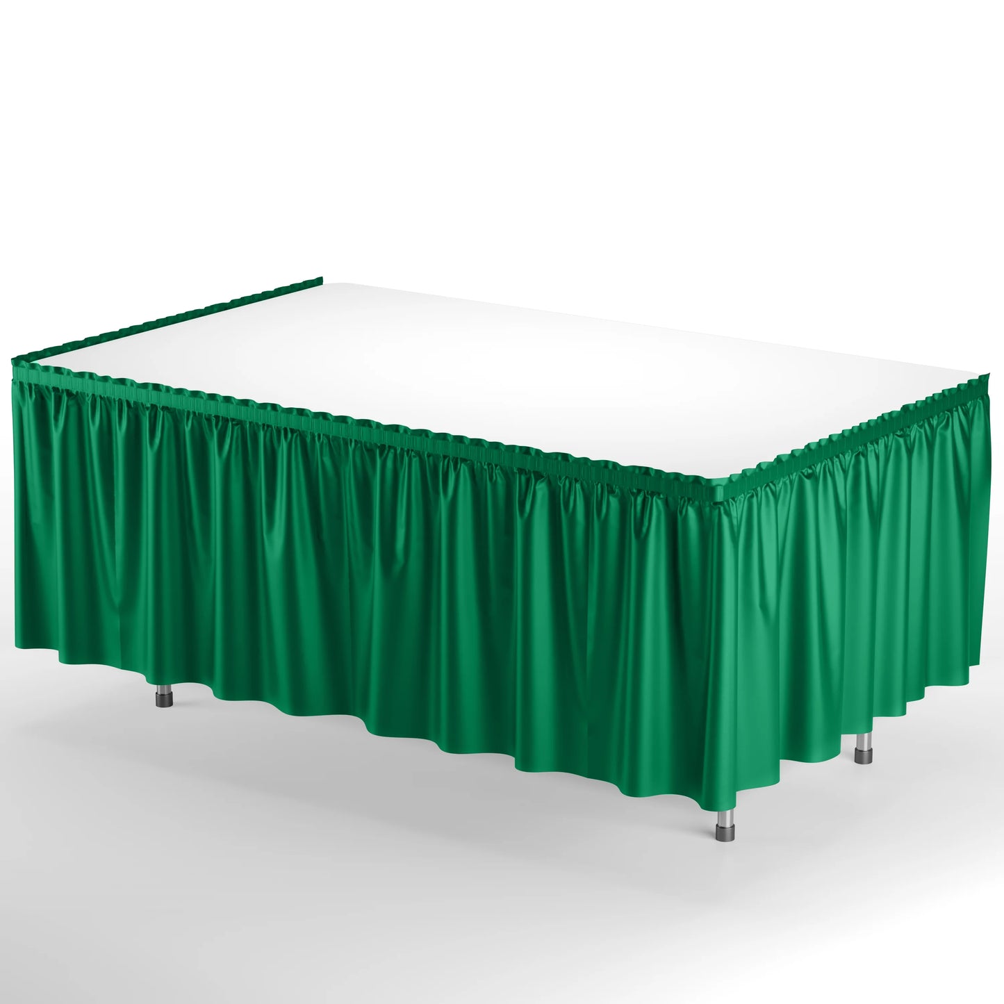 29in x 14ft Plastic Table Skirt (Emerald Green)