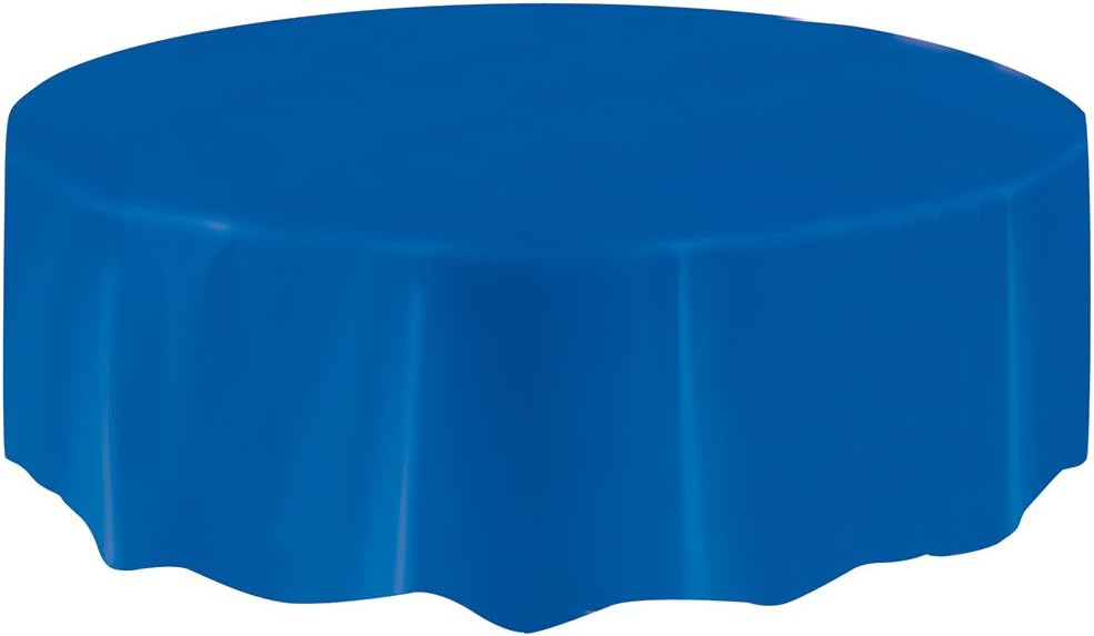 84" Plastic Round Tablecover (Royal Blue)