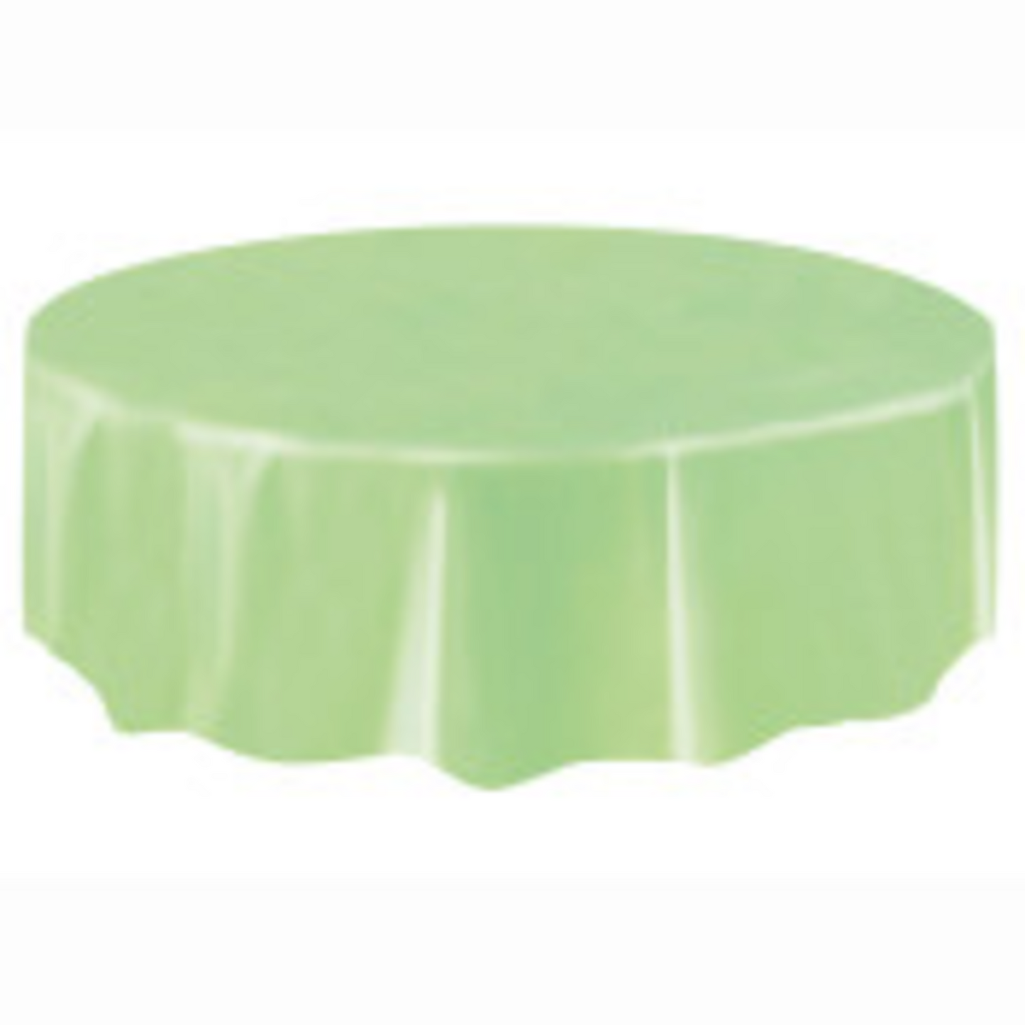 84" Plastic Round Tablecover (Apple Green)