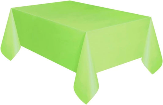 54"x108" Rectangular Plastic Tablecover (Lime Green)