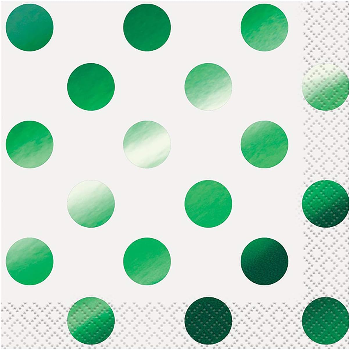 16pcs Green Dots Beverage Napkins