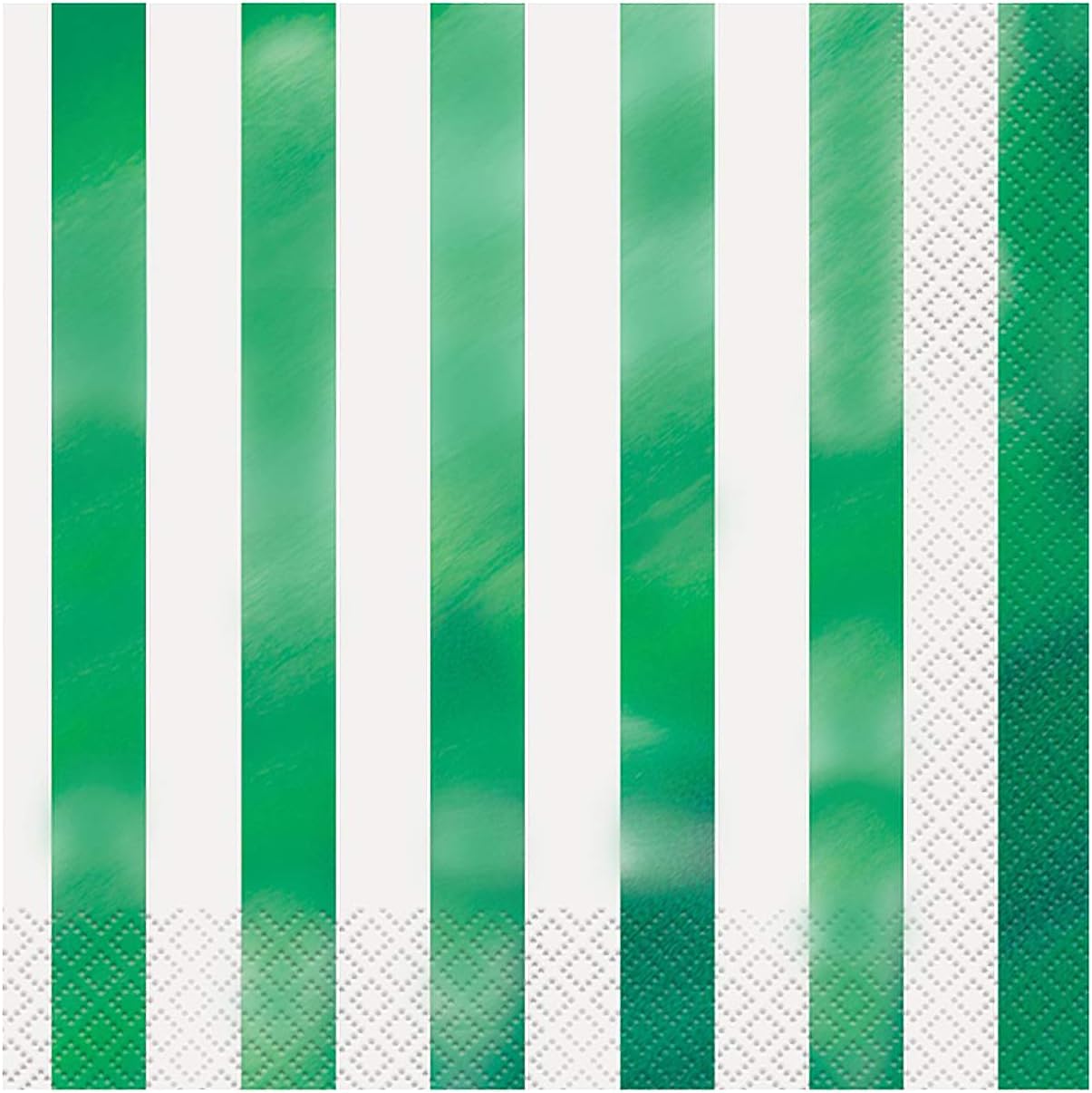 16pcs Green Stripes Luncheon Napkins