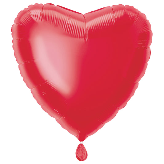 18" Red Heart Shaped Balloon (Helium)