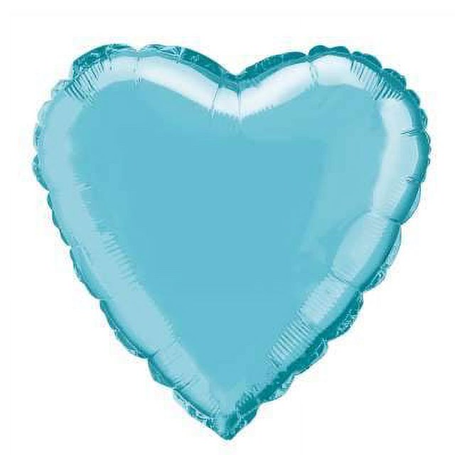 18" Teal Heart Shaped Balloon (Helium)