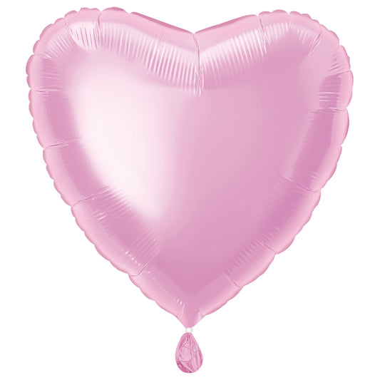 18" Pastel Pink Heart Shaped Balloon (Helium)