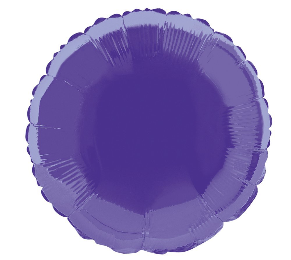 18" Purple Round Shaped Balloon (Helium)