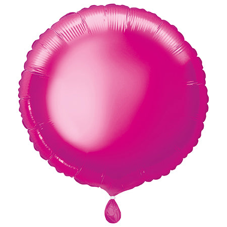 18" Hot Pink Round Shaped Balloon (Helium)