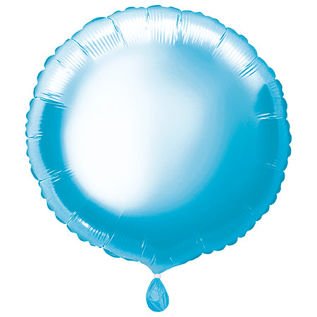 18" Light Blue Round Shaped Balloon (Helium)