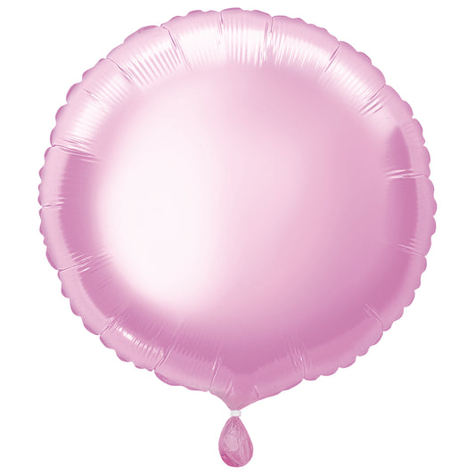 18" Light Pink Round Shaped Balloon (Helium)