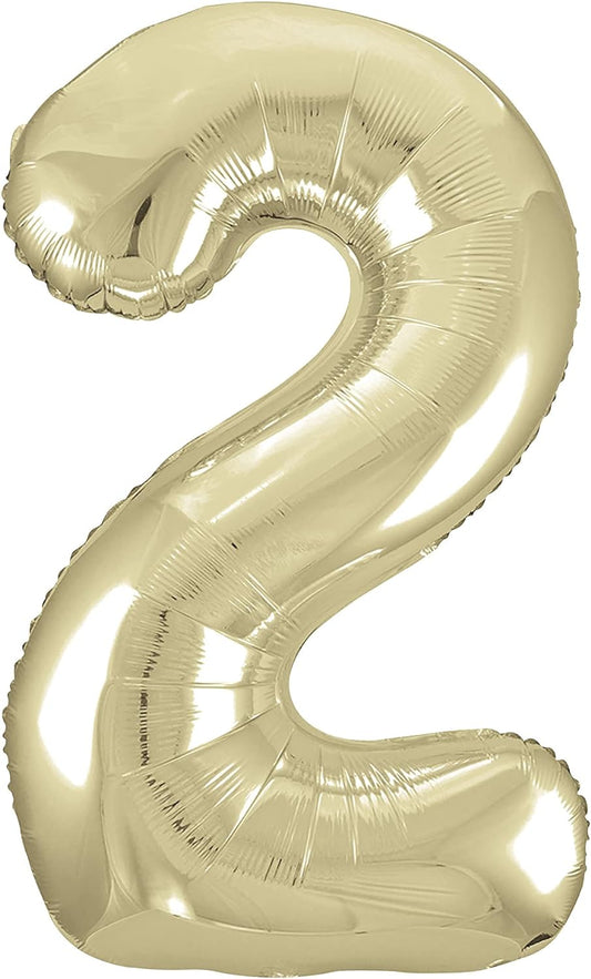 34" #2 White Gold Balloon (Helium)