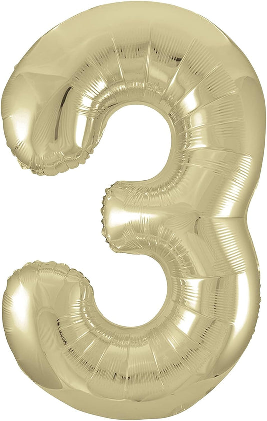 34" #3 White Gold Balloon (Helium)