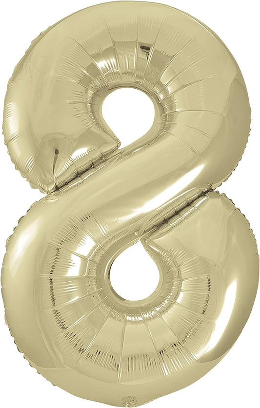 34" #8 White Gold Balloon (Helium)