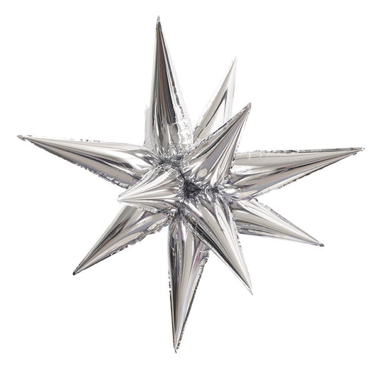 27.5" Silver Star Burst Balloon