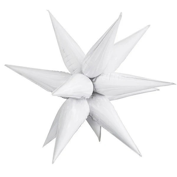 27.5" Matte White Star Burst Balloon