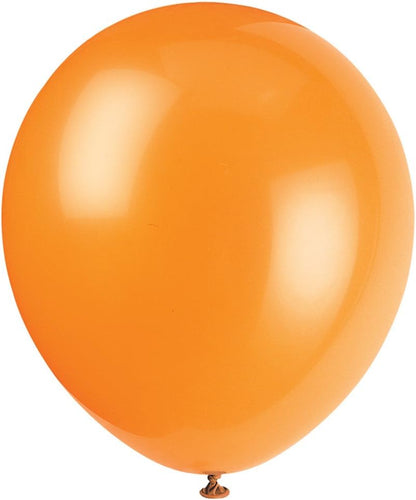 10pcs 12" Pumpkin Orange Helium Balloons