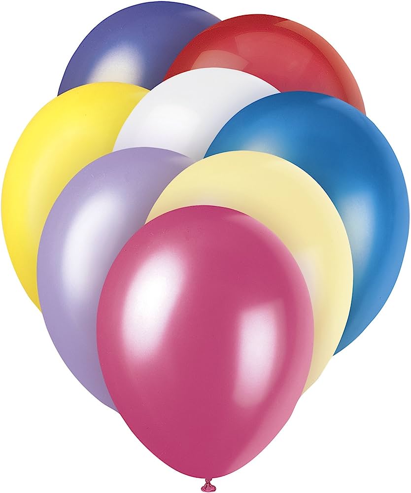 8pcs 12" Assorted Pearlized Balloons (Helium)