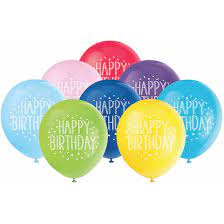 20pcs 9" Happy Birthday Balloons