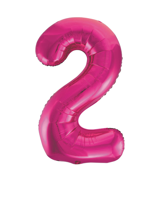 34" #2 Hot Pink Balloon (Helium)