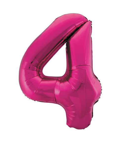 34" #4 Hot Pink Balloon (Helium)