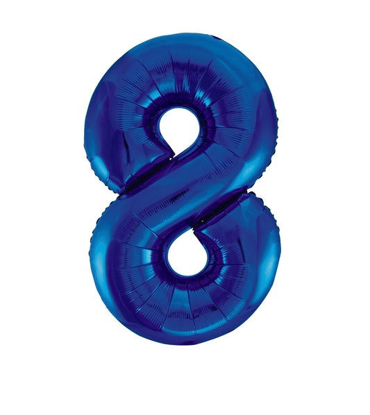 34" #8 Royal Blue Balloon (Helium)