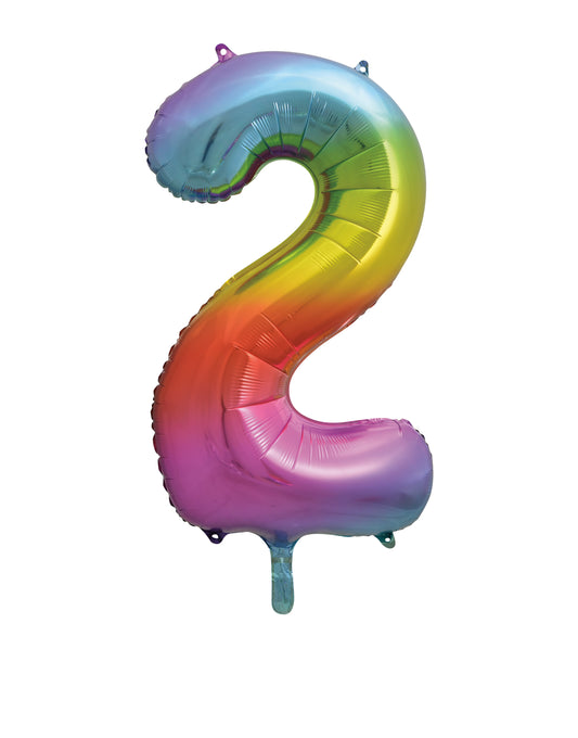 34" #2 Rainbow Balloon (Helium)