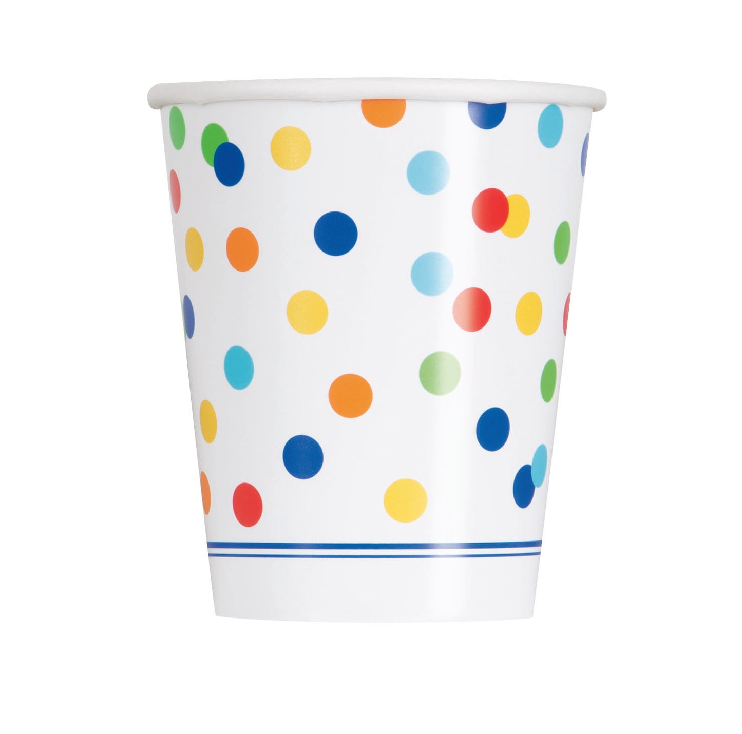 8pcs Rainbow Dots 9oz Cups