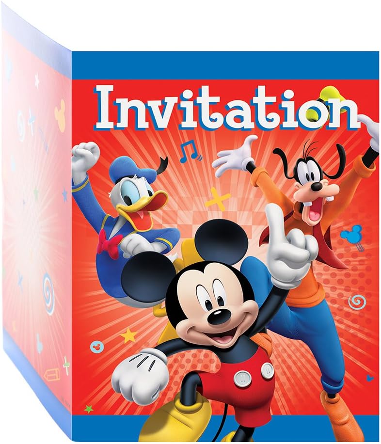 8pcs Mickey Mouse and the Roadster Racers Invitations