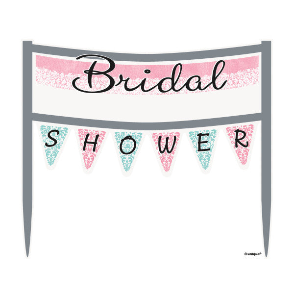 6.5" Bridal Shower Wedding Cake Banner